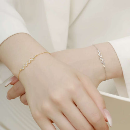 [ElanLuxe Jewelry]Elegant Wheat Leaves Shape Bracelet