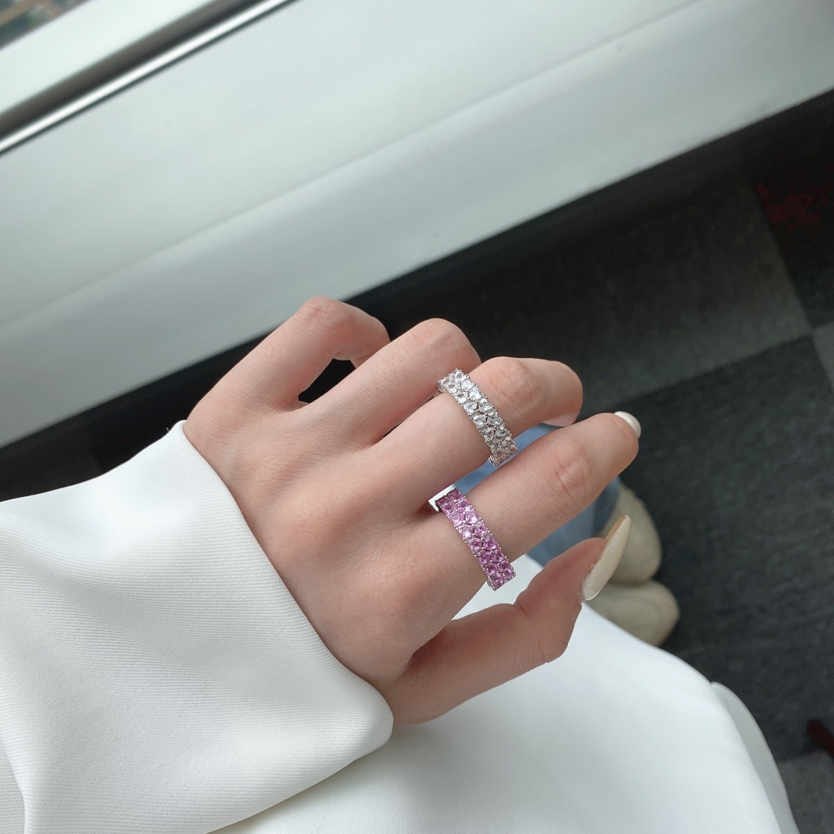 [ElanLuxe Jewelry]Sparkling Full Heart Ring