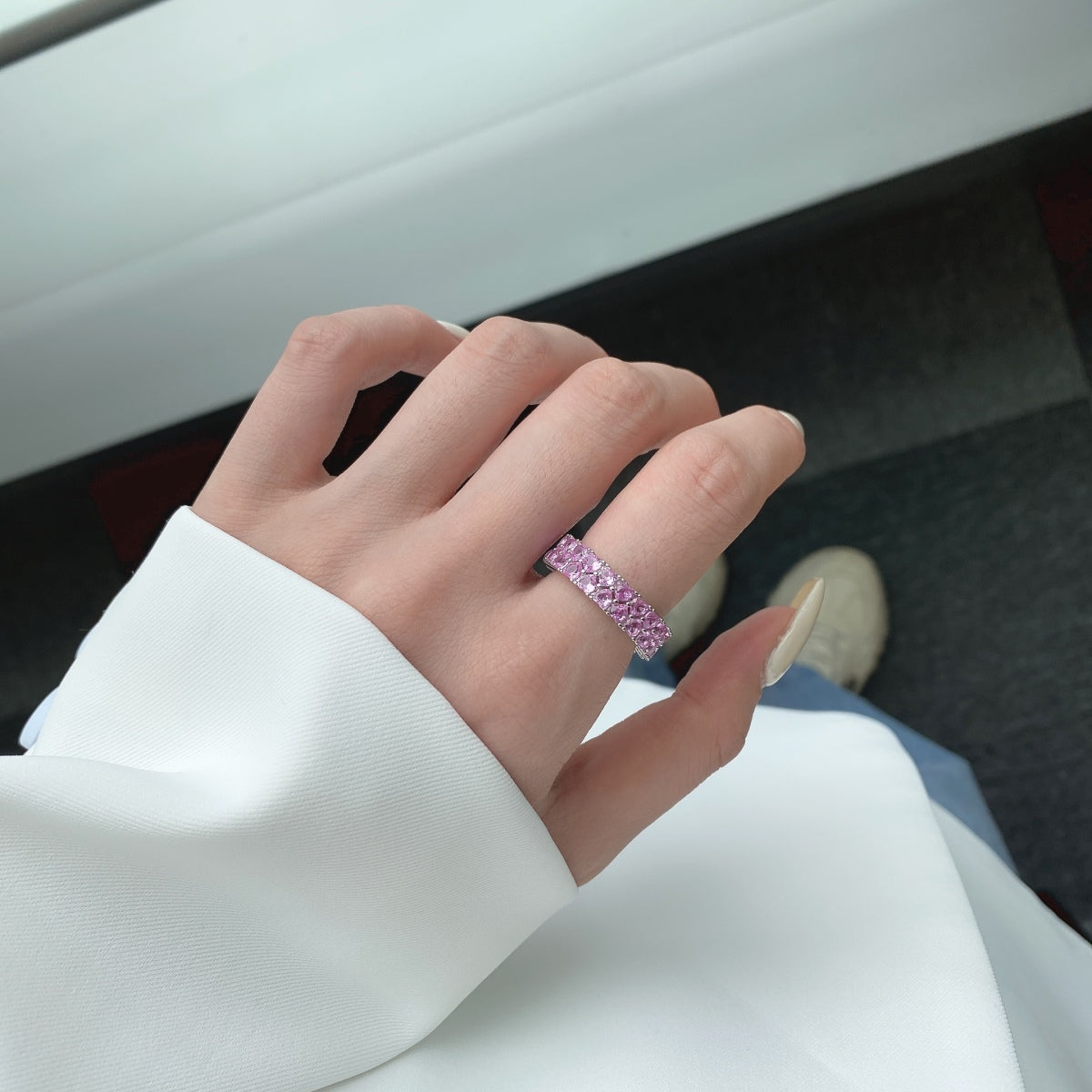 [ElanLuxe Jewelry]Sparkling Full Heart Ring