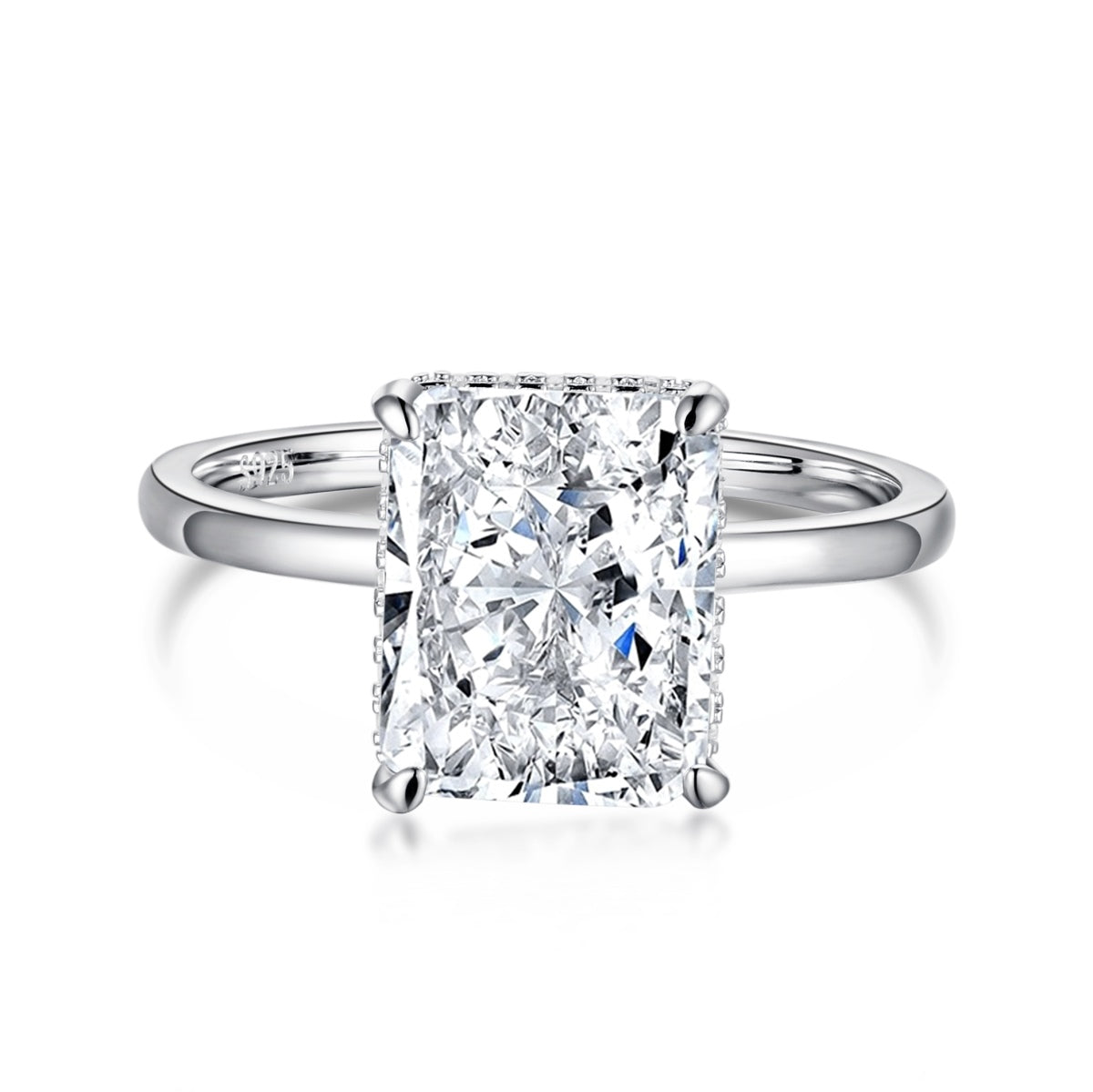 [ElanLuxe Jewelry]4.0 Carat Ornate Enchanting Radiand Cut Banquet Ring
