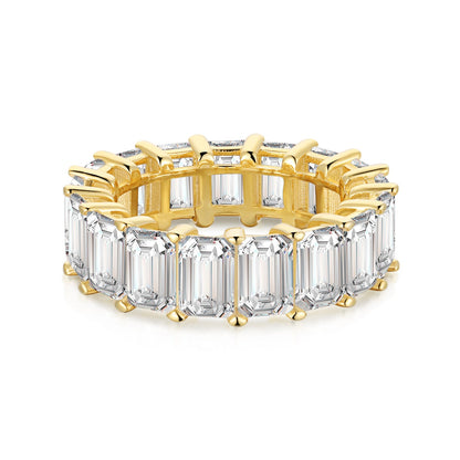 [ElanLuxe Jewelry]0.75 Carat Elegant Emerald Cut Tennis Ring