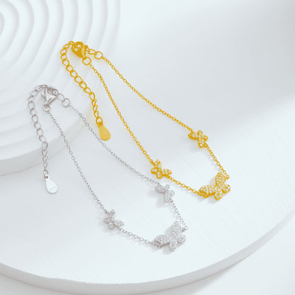[ElanLuxe Jewelry]Delicate Butterfly Pendant Bracelet