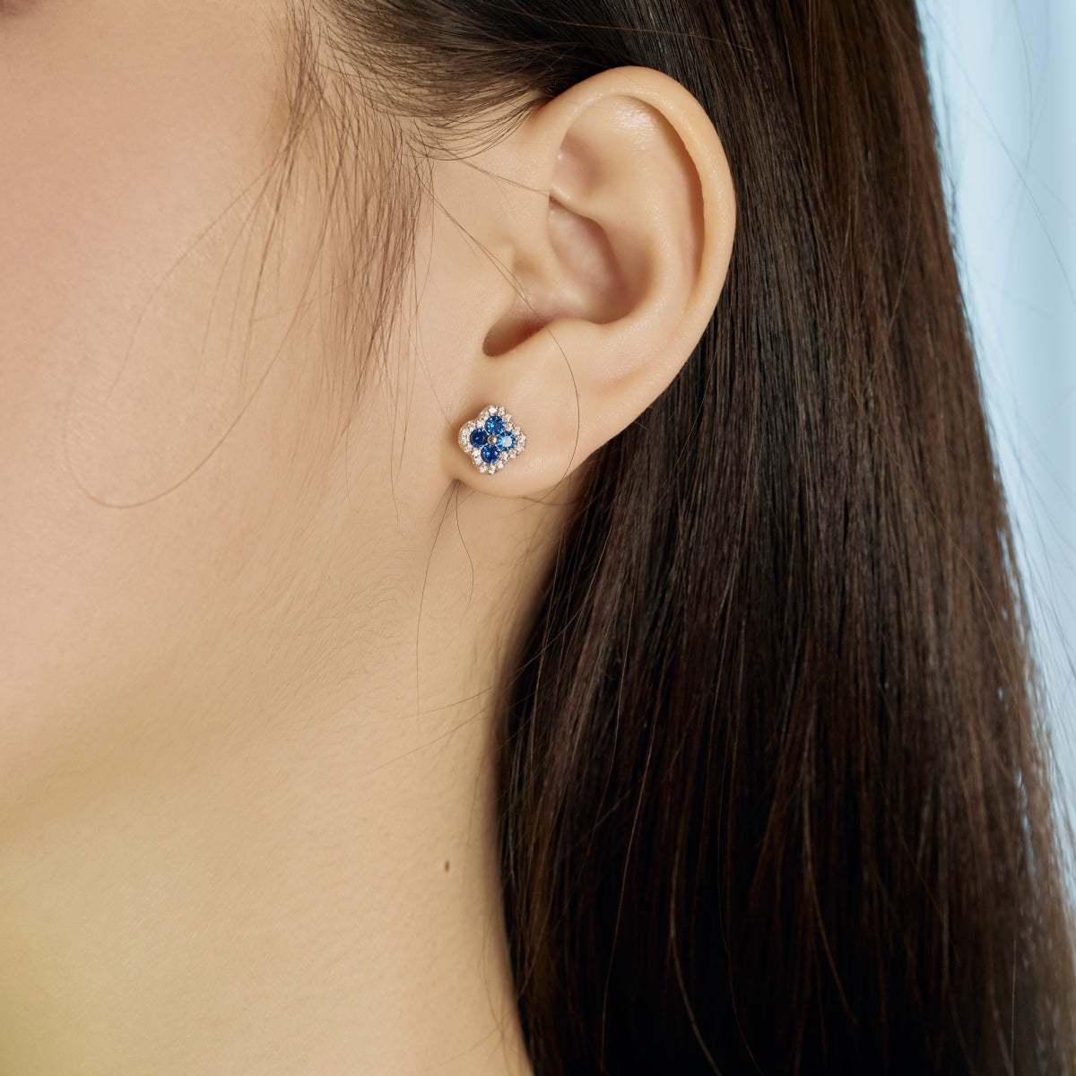 [ElanLuxe Jewelry]Four-Leaf Clover Flower Shaped Earrings