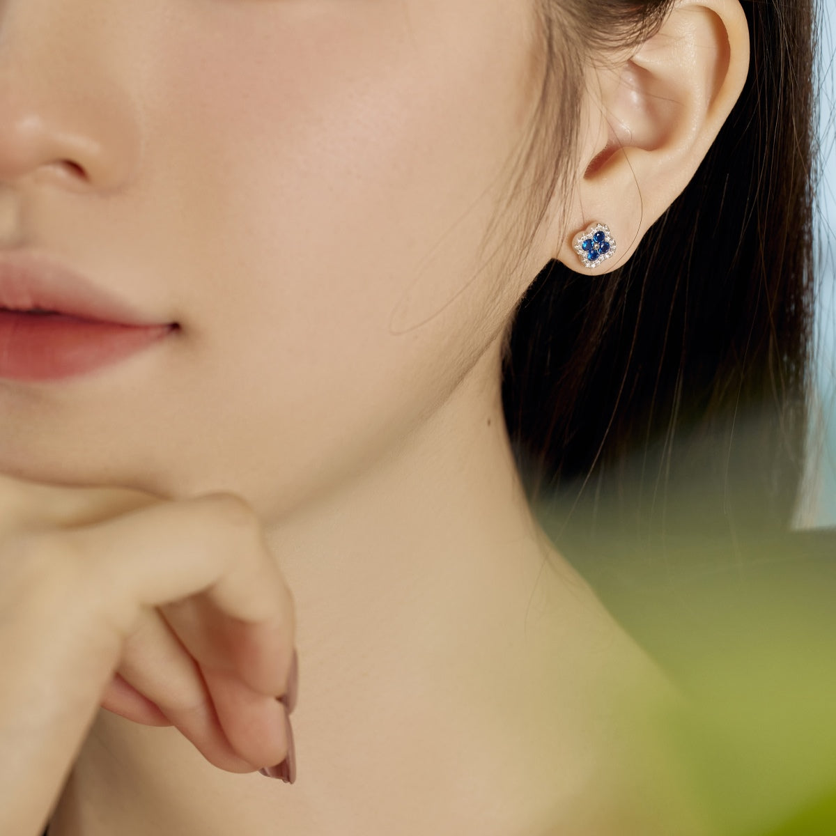 [ElanLuxe Jewelry]Four-Leaf Clover Flower Shaped Earrings