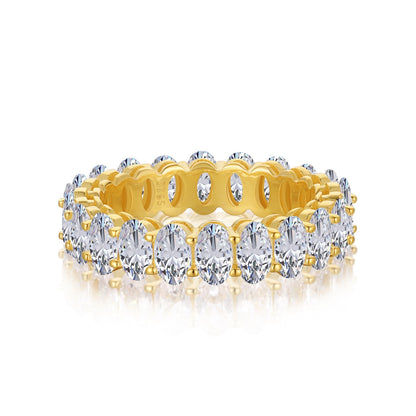 [ElanLuxe Jewelry]Ornate Oval Cut Tennis Ring