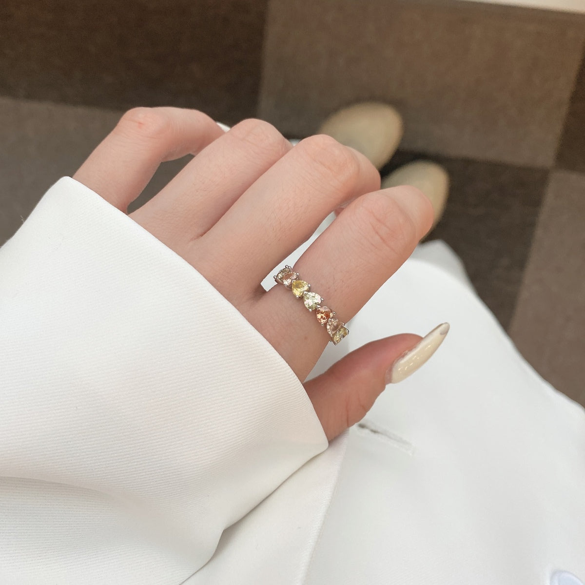 [ElanLuxe Jewelry]0.25 Carat Radiant Romance Heart Cut Lover Ring