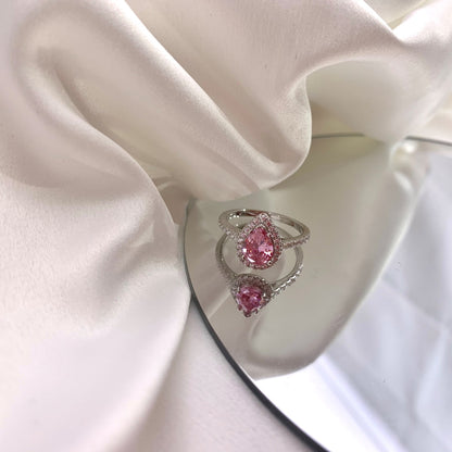 [ElanLuxe Jewelry]1.0 Carat Luxurious Resplendent Water Drop Shape Wedding Ring