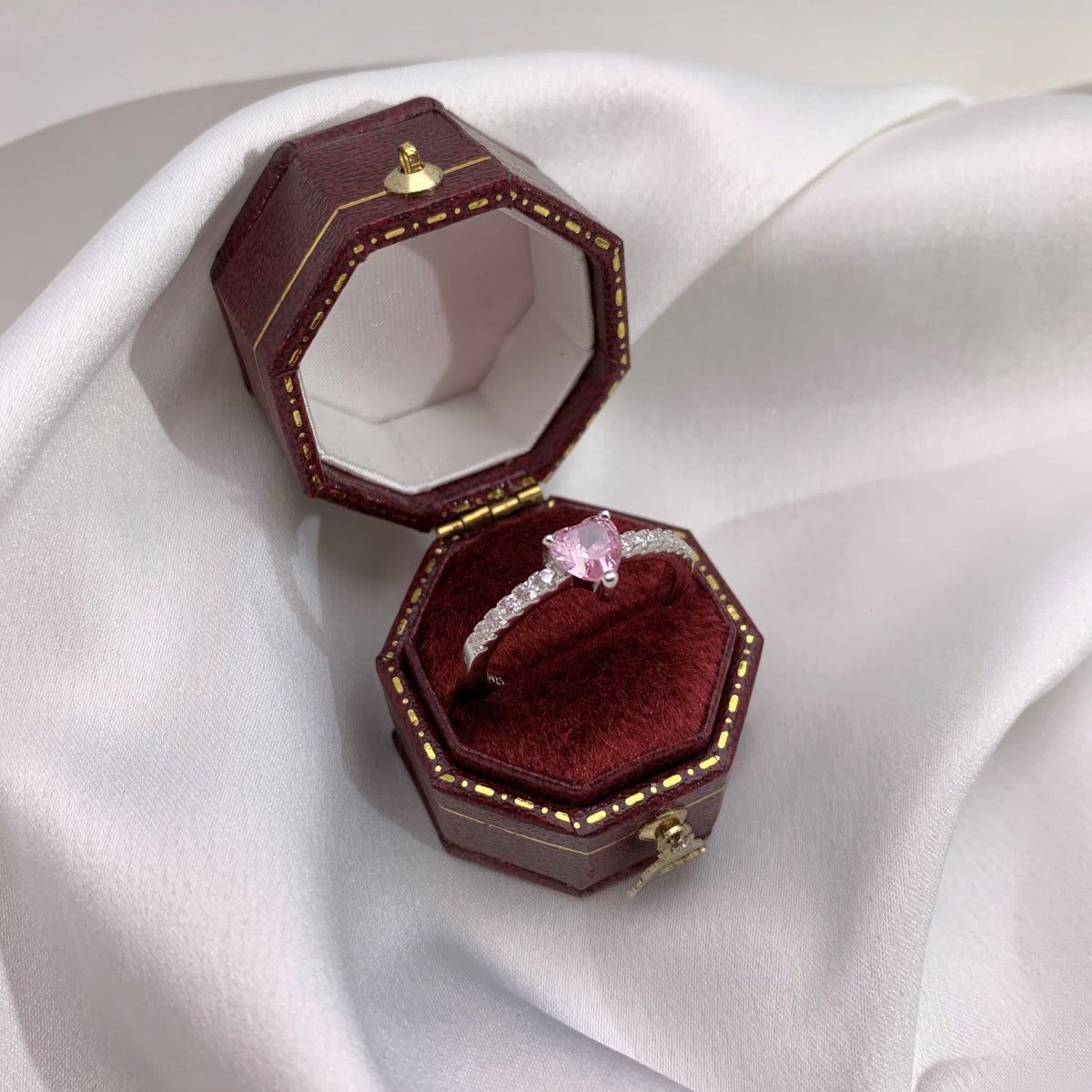 [ElanLuxe Jewelry]0.5 Carat CaratEternity Charming Heart Shape Lover Ring