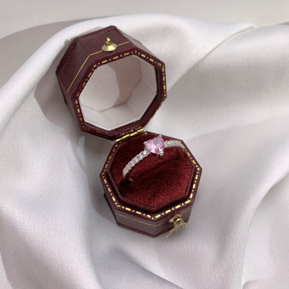 [ElanLuxe Jewelry]0.5 Carat CaratEternity Charming Heart Shape Lover Ring