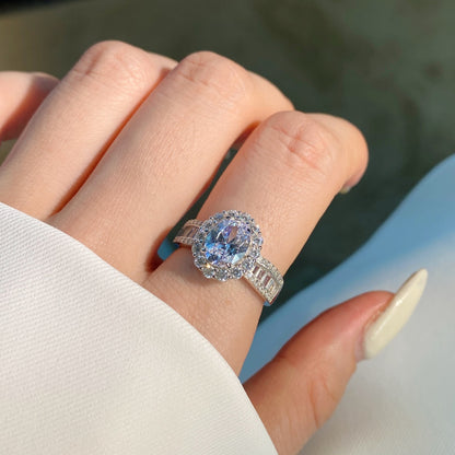 [ElanLuxe Jewelry]1.5 Carat Dazzling Charming Oval Cut Banquet Ring