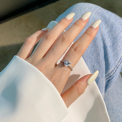 [ElanLuxe Jewelry]2.0 Carat Dazzling Lustrous Heart Cut Lover Ring