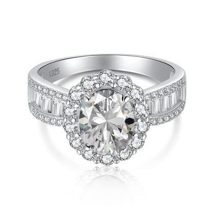 [ElanLuxe Jewelry]1.5 Carat Dazzling Charming Oval Cut Banquet Ring