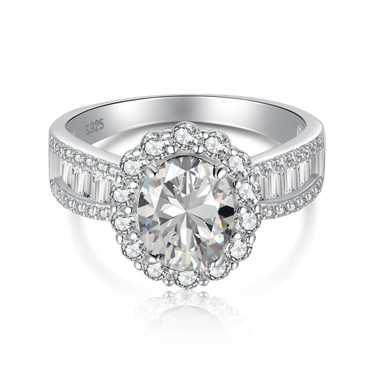 [ElanLuxe Jewelry]1.5 Carat Dazzling Charming Oval Cut Banquet Ring