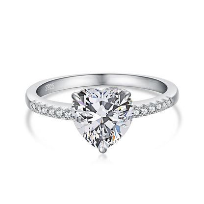 [ElanLuxe Jewelry]2.0 Carat Dazzling Lustrous Heart Cut Lover Ring