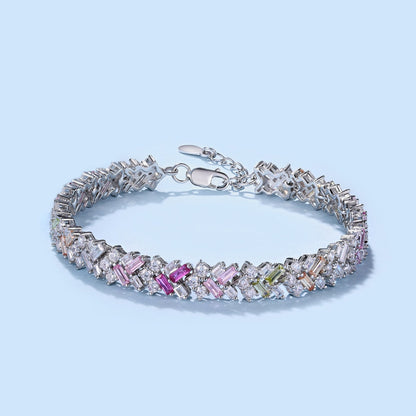 [ElanLuxe Jewelry]Dazzling Unique Multi Shape Daily Bracelet