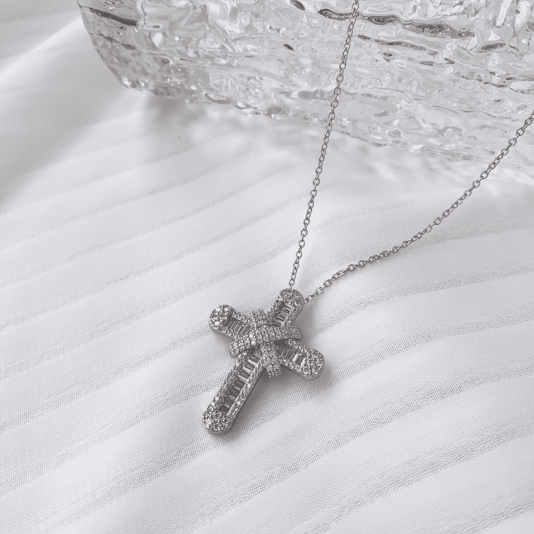[ElanLuxe Jewelry]Gypsophila With Dimonds Necklace