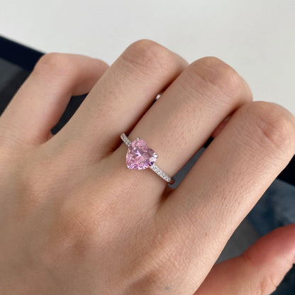[ElanLuxe Jewelry]2.0 Carat Dazzling Lustrous Heart Cut Lover Ring