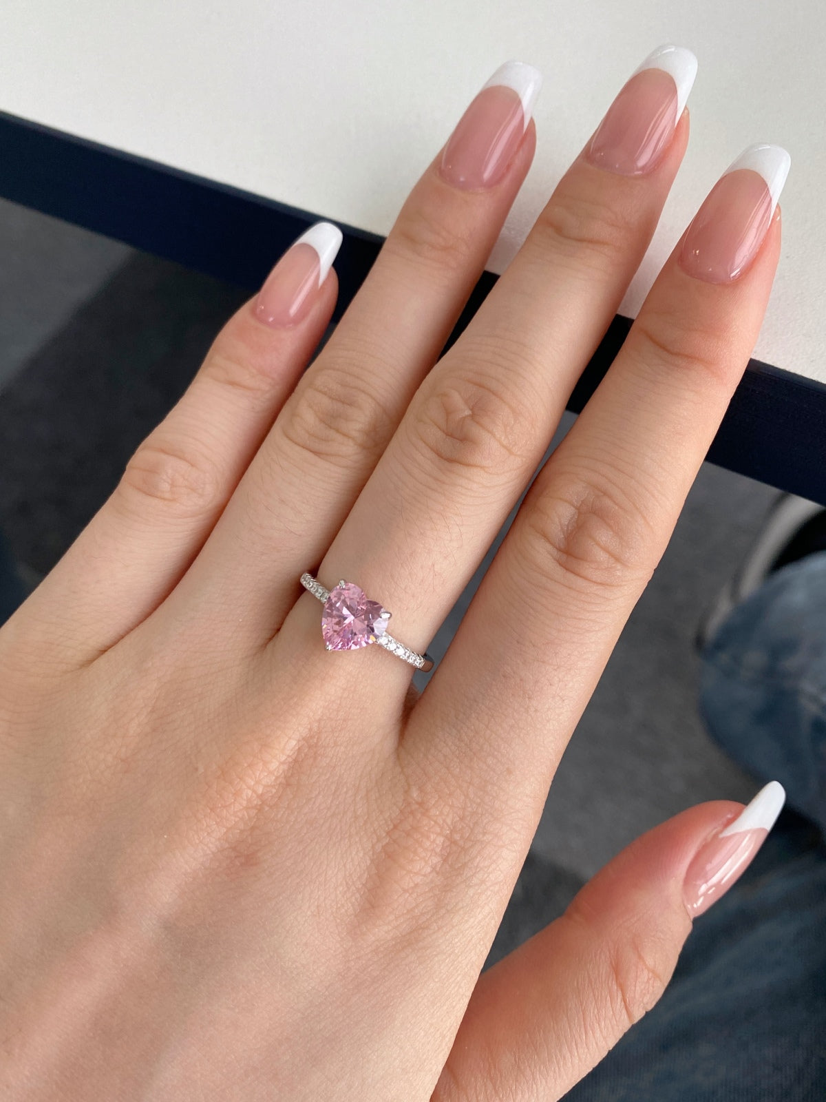 [ElanLuxe Jewelry]2.0 Carat Dazzling Lustrous Heart Cut Lover Ring