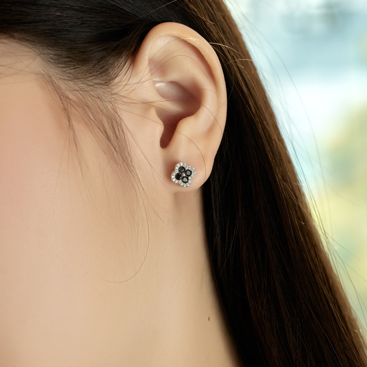 [ElanLuxe Jewelry]Four-Leaf Clover Flower Shaped Earrings