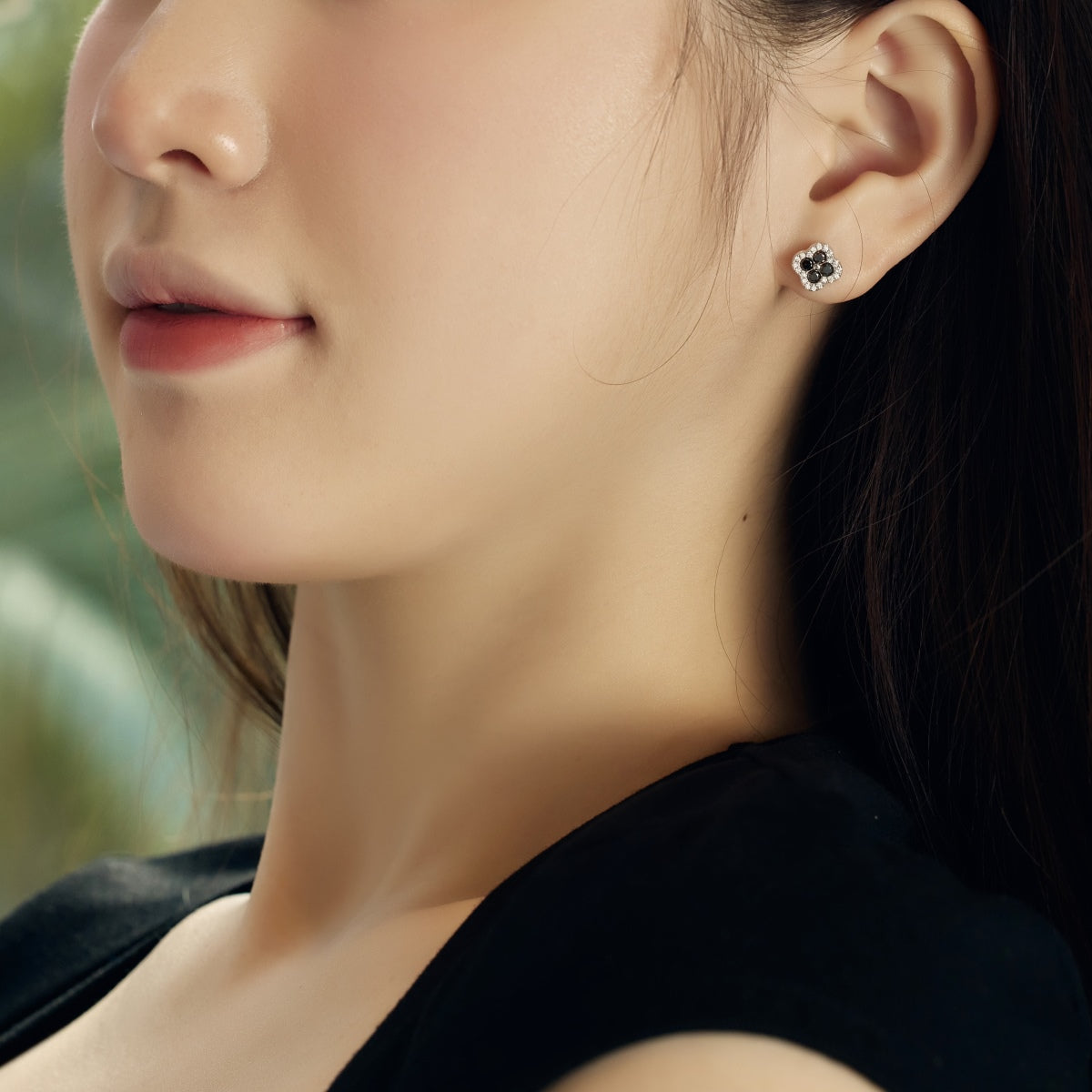 [ElanLuxe Jewelry]Four-Leaf Clover Flower Shaped Earrings