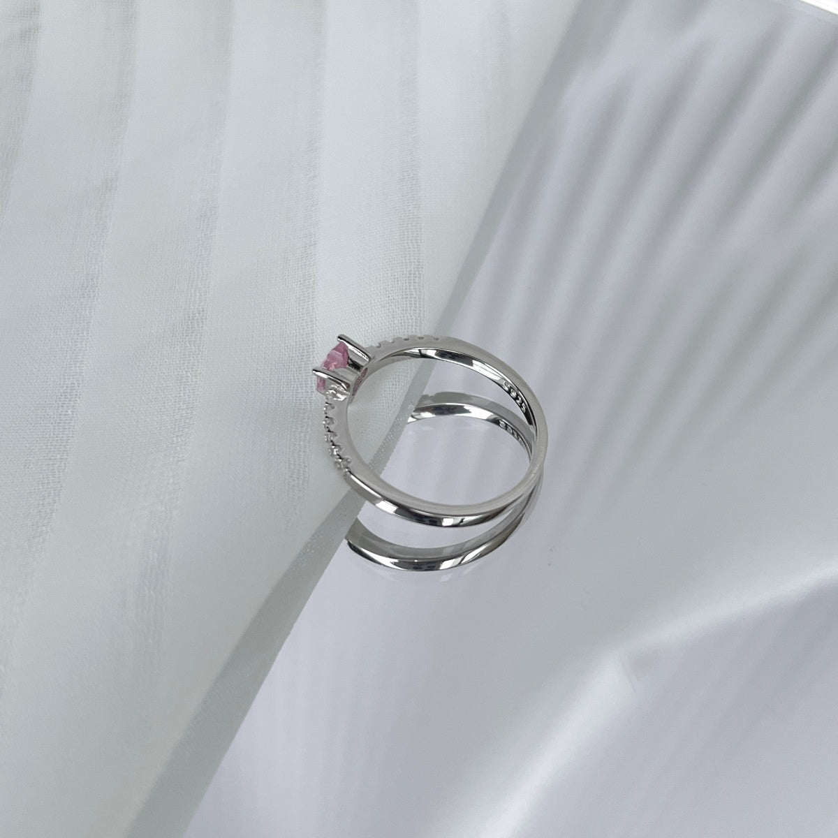 [ElanLuxe Jewelry]0.5 Carat CaratEternity Charming Heart Shape Lover Ring