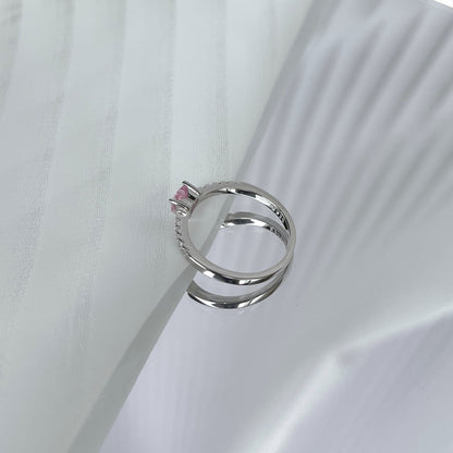 [ElanLuxe Jewelry]0.5 Carat CaratEternity Charming Heart Shape Lover Ring