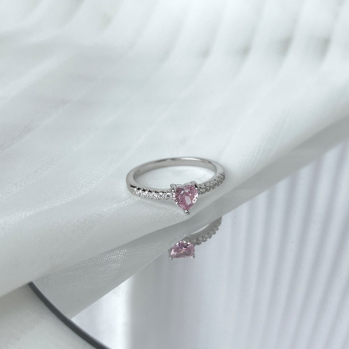 [ElanLuxe Jewelry]0.5 Carat CaratEternity Charming Heart Shape Lover Ring