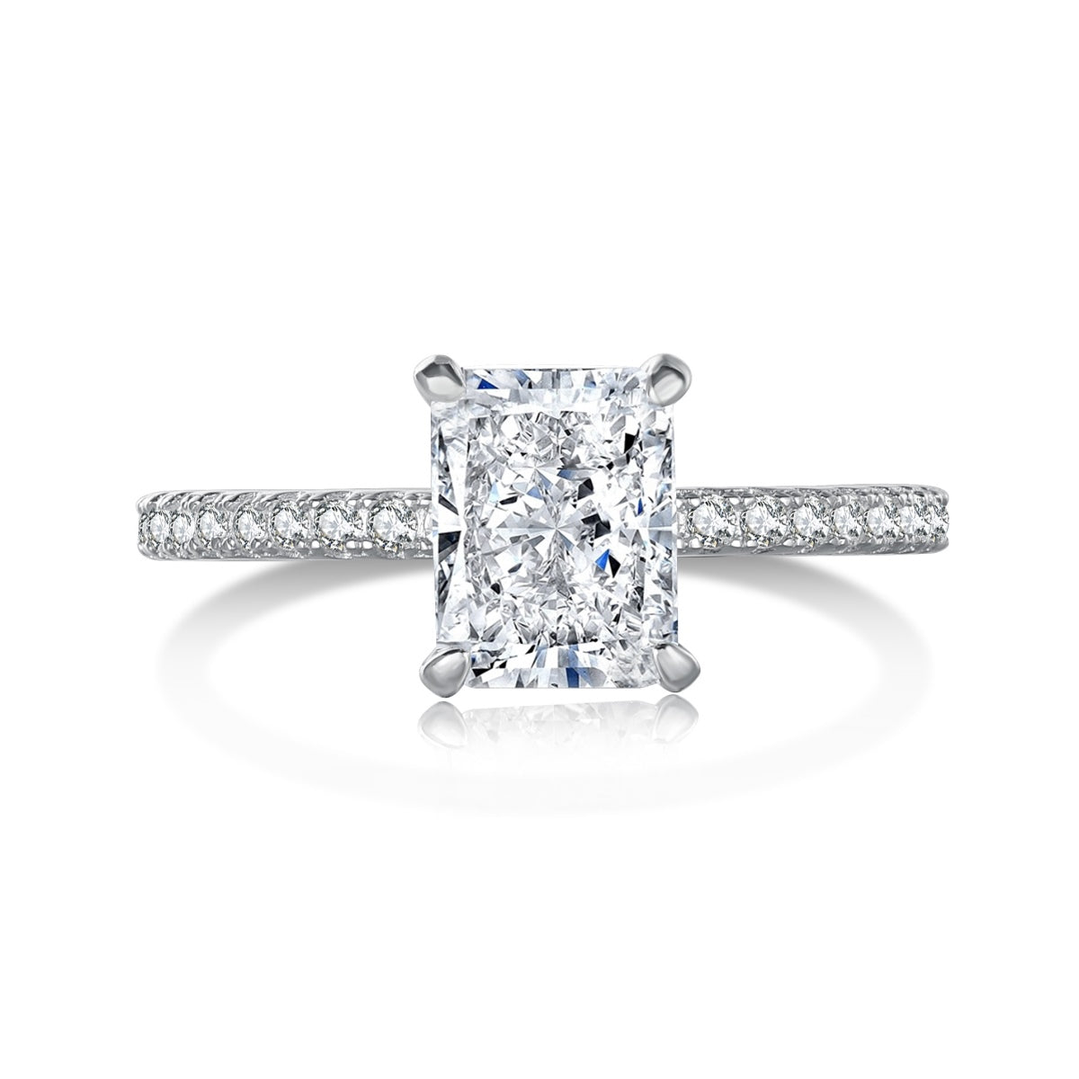 [ElanLuxe Jewelry]2.0 Carat Dazzling Sparkling Radiant Cut Party Ring