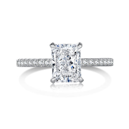 [ElanLuxe Jewelry]2.0 Carat Dazzling Sparkling Radiant Cut Party Ring