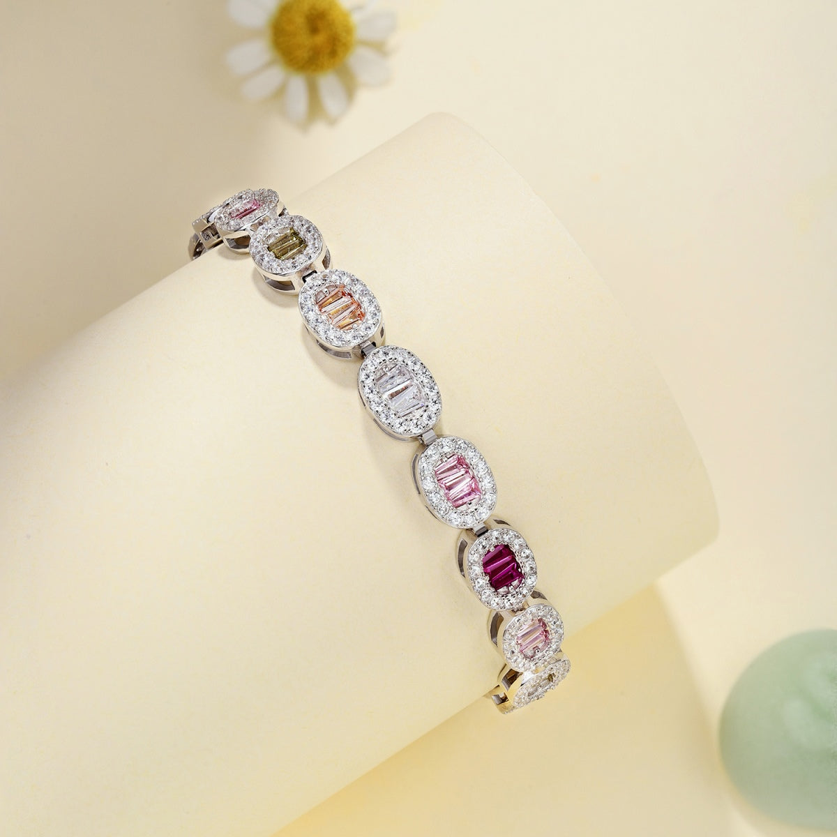 [ElanLuxe Jewelry]Exquisite Ornate Emerald Cut Daily Bracelet
