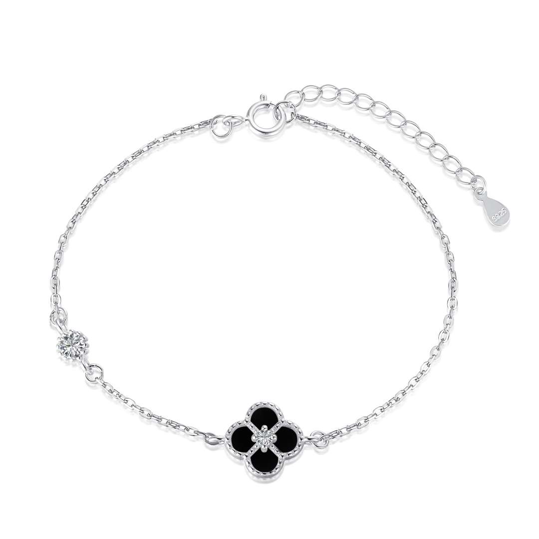 [ElanLuxe Jewelry]Delicate Four Leaf Clover Bracelet