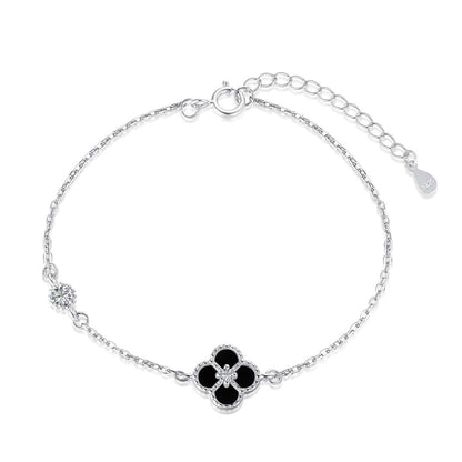 [ElanLuxe Jewelry]Delicate Four Leaf Clover Bracelet