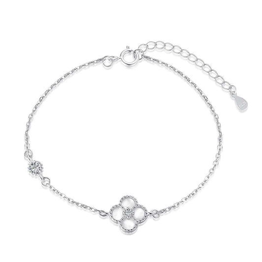 [ElanLuxe Jewelry]Delicate Four Leaf Clover Bracelet