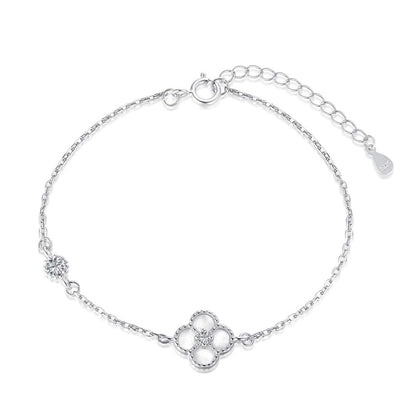 [ElanLuxe Jewelry]Delicate Four Leaf Clover Bracelet