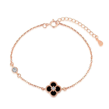 [ElanLuxe Jewelry]Delicate Four Leaf Clover Bracelet
