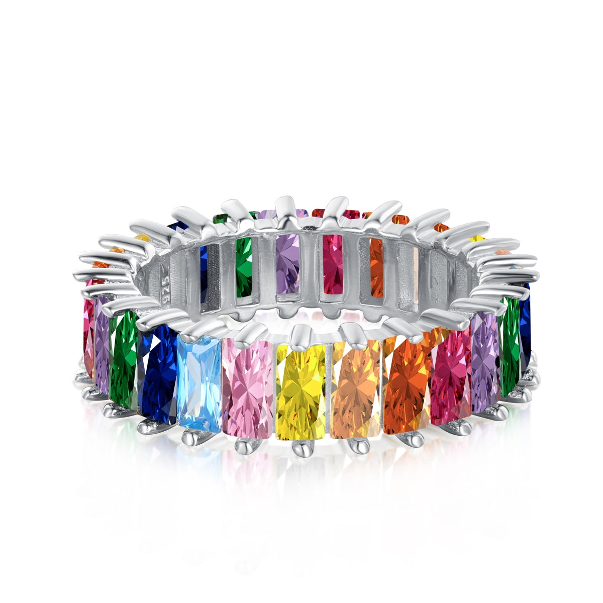 [ElanLuxe Jewelry]Unique Colorful Radiant Cut RIng