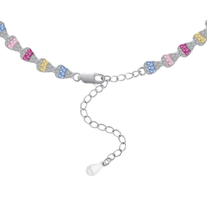 [ElanLuxe Jewelry]Radiant Colorful Rainbow Necklace