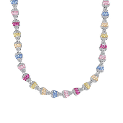 [ElanLuxe Jewelry]Radiant Colorful Rainbow Necklace