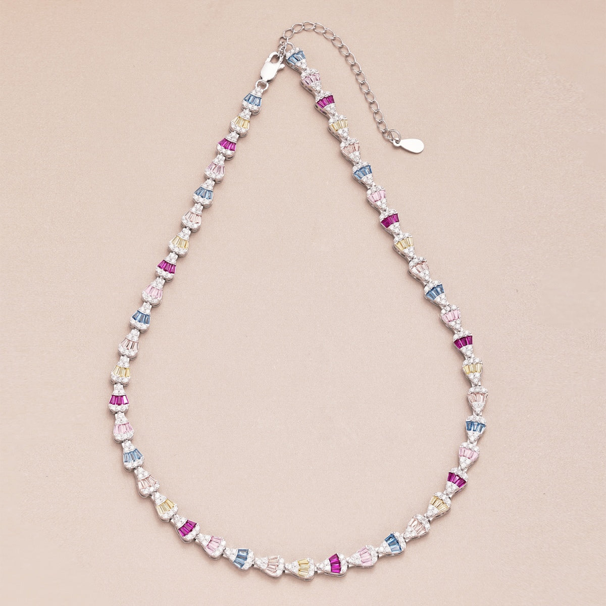 [ElanLuxe Jewelry]Radiant Colorful Rainbow Necklace
