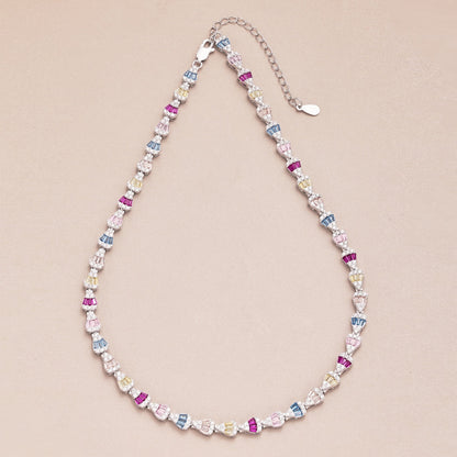 [ElanLuxe Jewelry]Radiant Colorful Rainbow Necklace