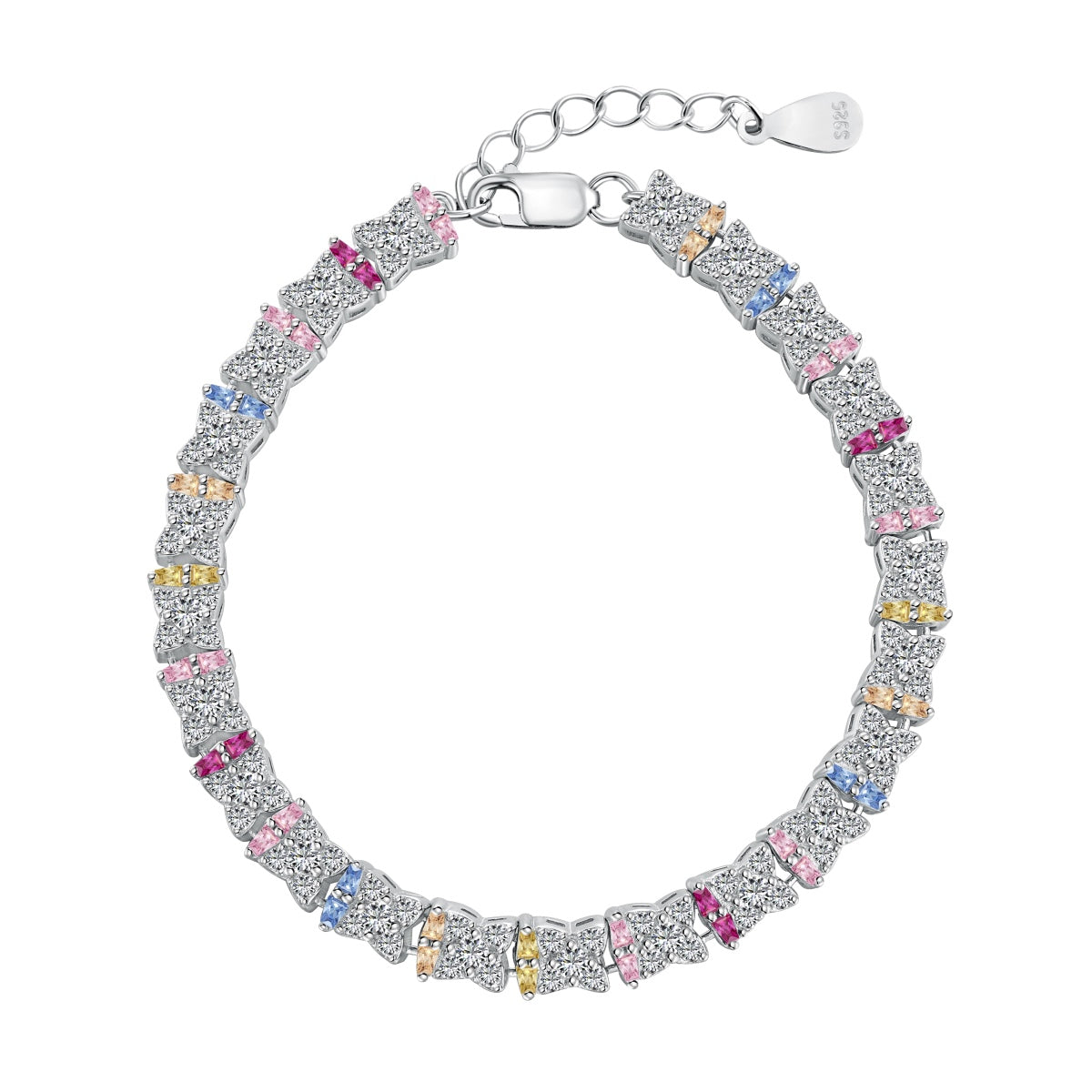 [ElanLuxe Jewelry]Unique Colorful Flower Shape Daily Bracelet