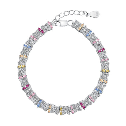 [ElanLuxe Jewelry]Unique Colorful Flower Shape Daily Bracelet