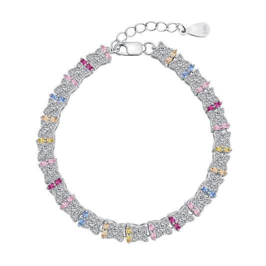 [ElanLuxe Jewelry]Unique Colorful Flower Shape Daily Bracelet
