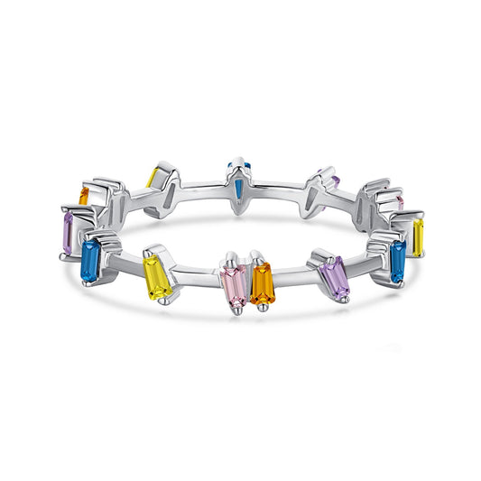 [ElanLuxe Jewelry]Unique Trapezoid Cut Daily Ring