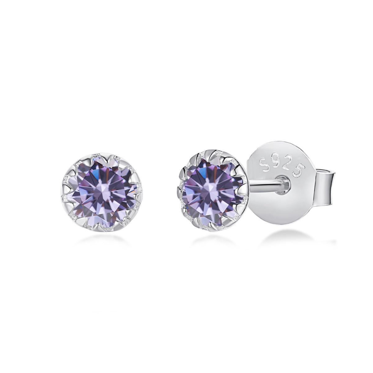 [ElanLuxe Jewelry]Sparkling Colorful Round Shape Earrings