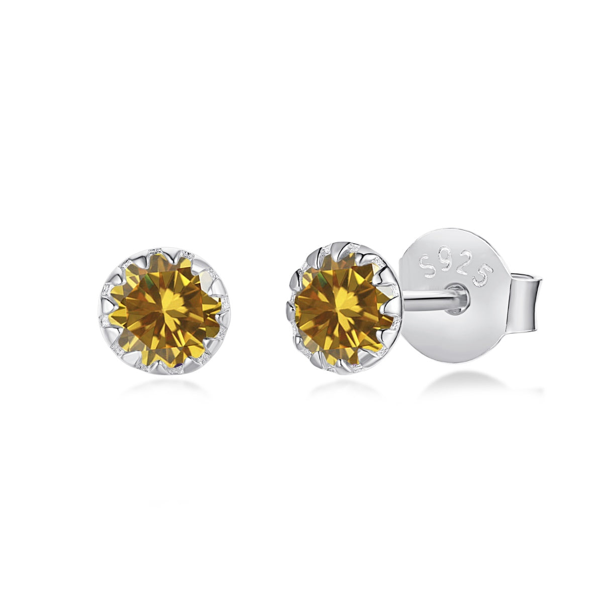 [ElanLuxe Jewelry]Sparkling Colorful Round Shape Earrings
