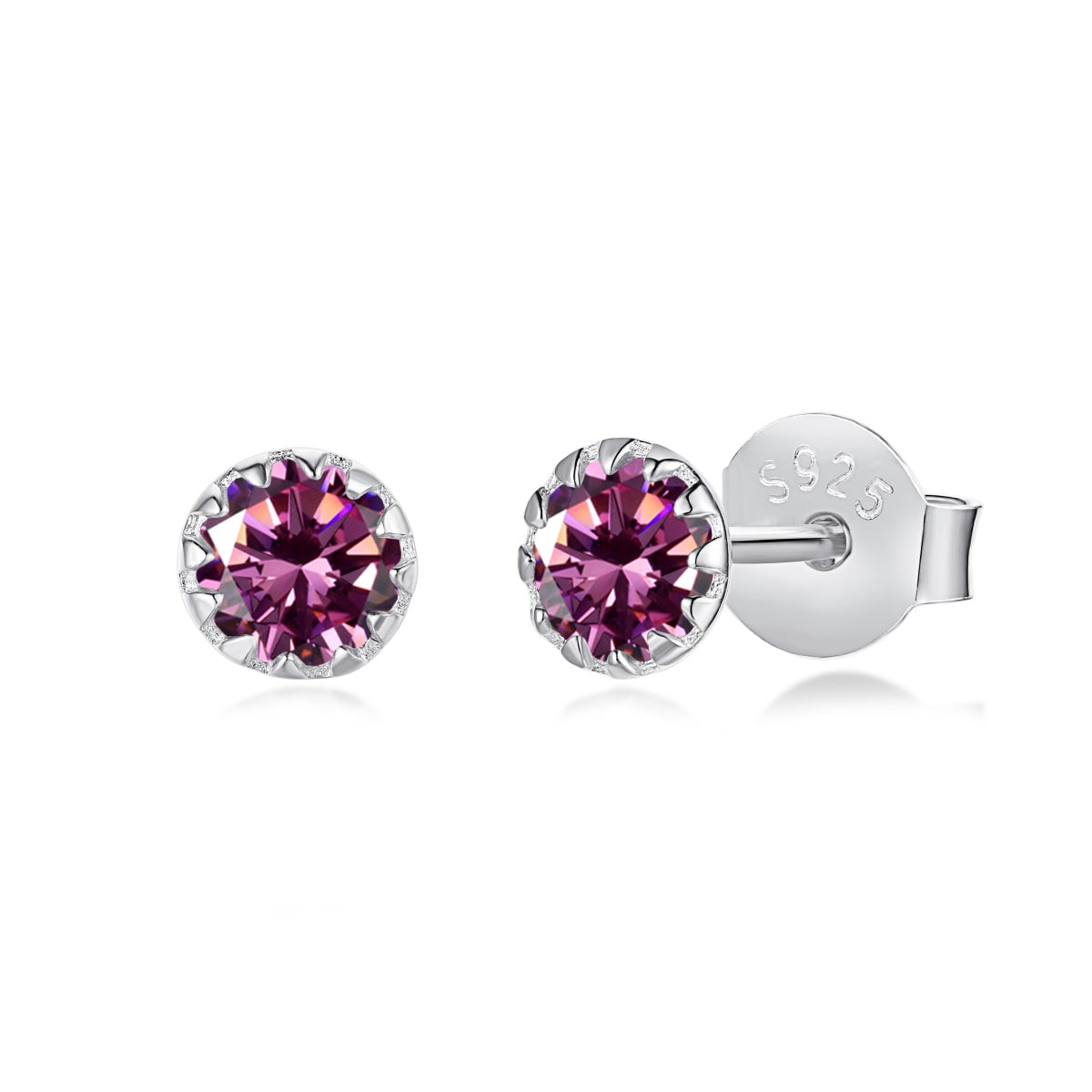 [ElanLuxe Jewelry]Sparkling Colorful Round Shape Earrings