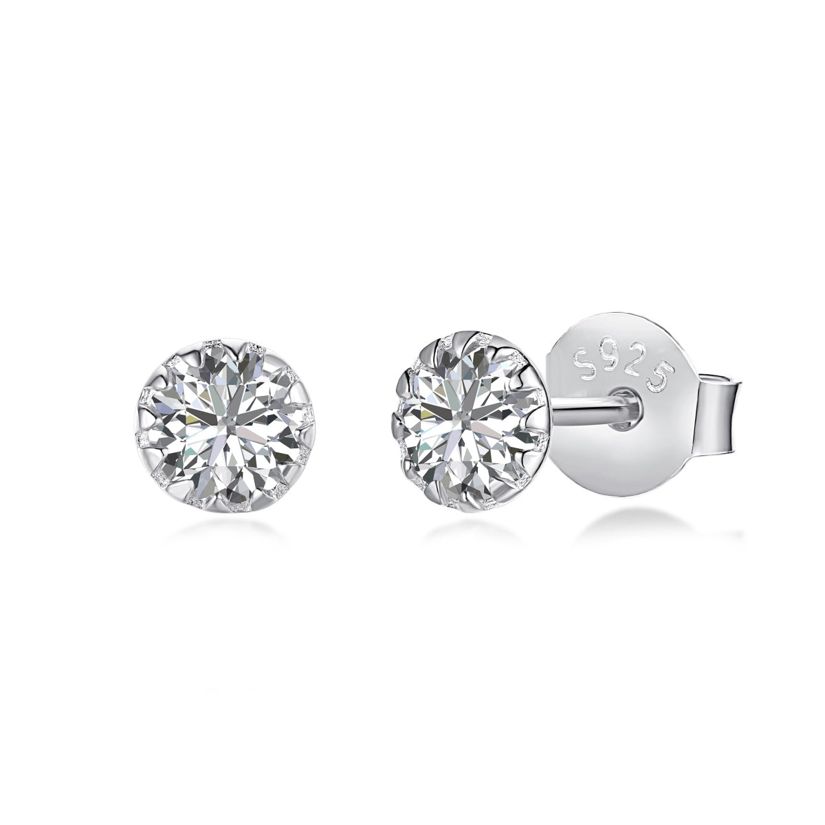 [ElanLuxe Jewelry]Sparkling Colorful Round Shape Earrings