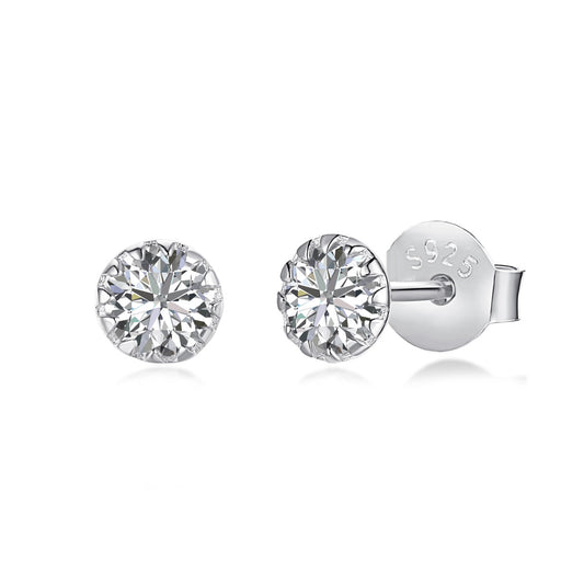 [ElanLuxe Jewelry]Sparkling Colorful Round Shape Earrings