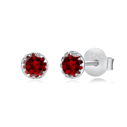 [ElanLuxe Jewelry]Sparkling Colorful Round Shape Earrings